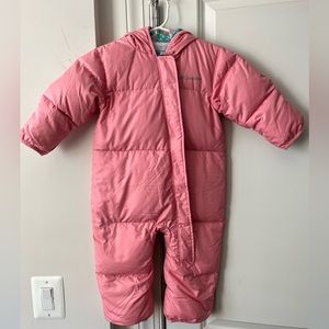 Columbia 12-18 mos pink snowsuit, perfect condition, worn once